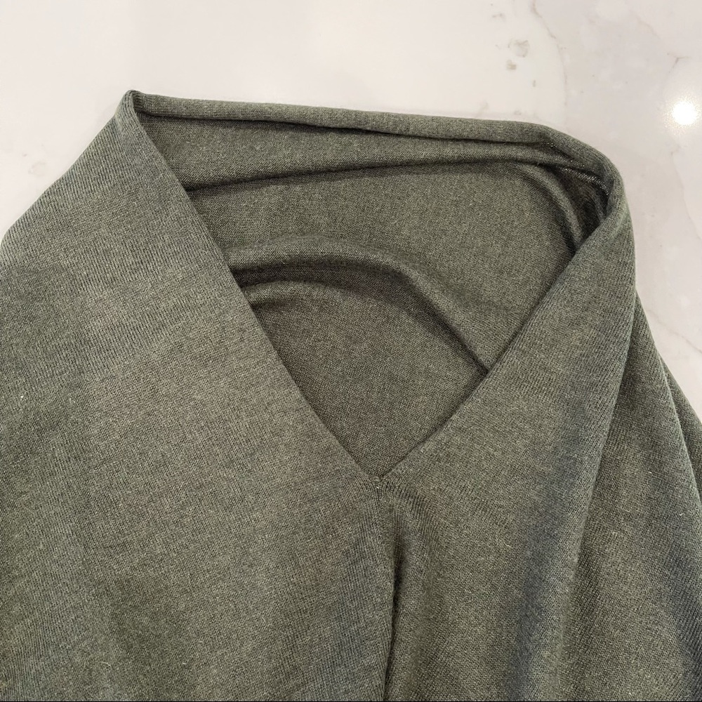 NWOT Kerisma army green shawl/poncho - Picture 8 of 9